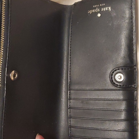 Kate Spade Black Leather Wallet ♠️♠️♠️♠️ - Picture 3 of 9